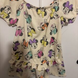 Disney Minnie Mouse Kids Blouse - Cream with Multicolor Bows